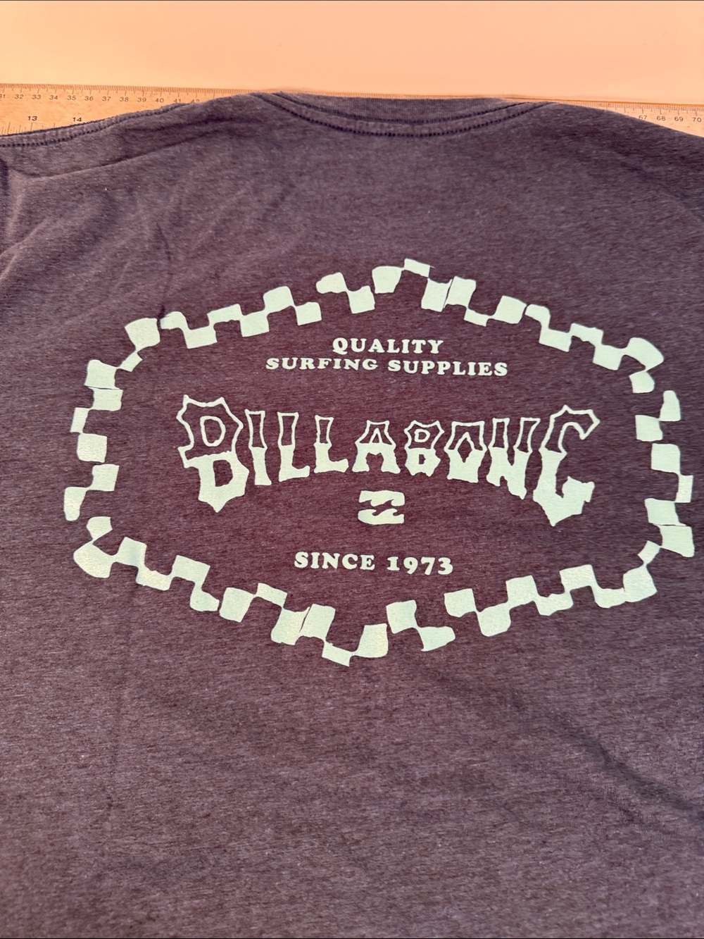 Billabong Heather Charcoal Tee with Mint Graphic